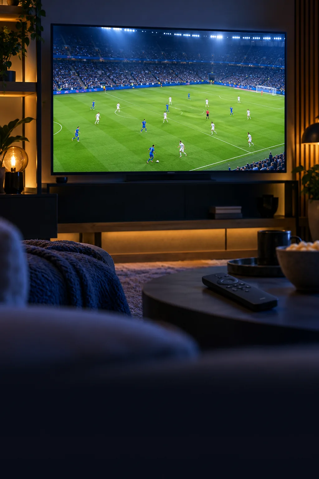Illustration of an IPTV living-room television experience